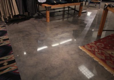 A floor that has been polished and is shiny.